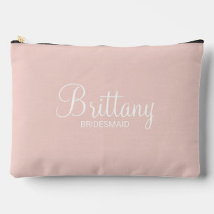 Modern Script Personalised Bridesmaid Accessory Pouch
