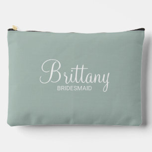 Modern Script Personalised Bridesmaid Accessory Pouch