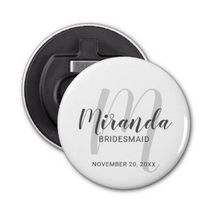 Modern Script Personalised Bridesmaid Bottle Opener