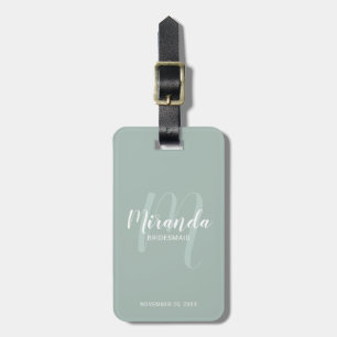 Modern Script Personalised Bridesmaid Luggage Tag