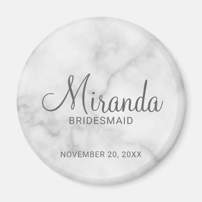 Modern Script Personalised Bridesmaid Magnet (Front)