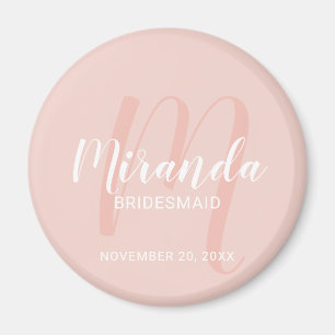 Modern Script Personalised Bridesmaid Magnet