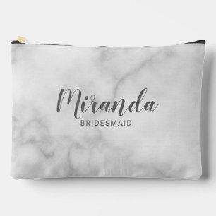 Modern Script Personalised Bridesmaid Name Accessory Pouch
