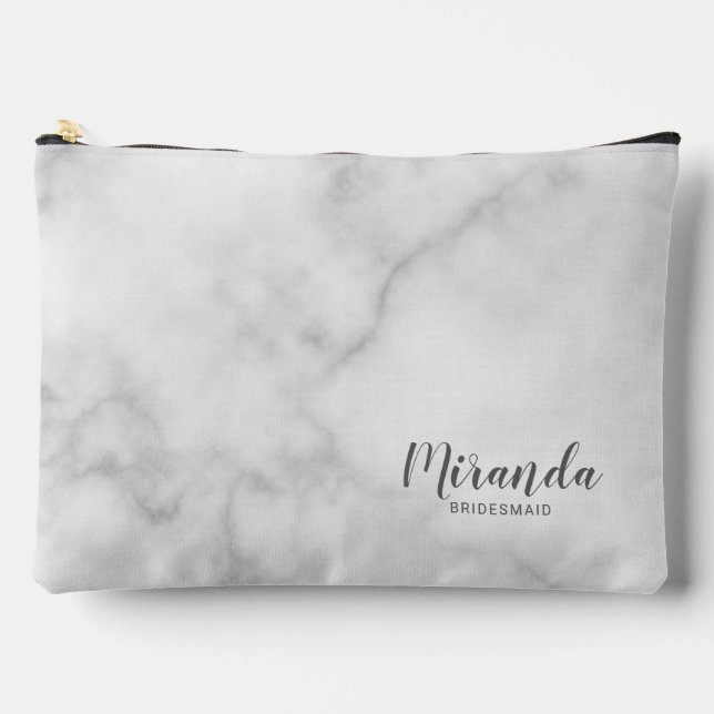 Modern Script Personalised Bridesmaid Name Accessory Pouch (Front)