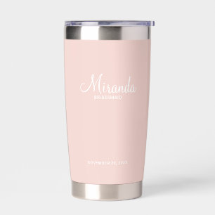 Modern Script Personalised Bridesmaid Name Insulated Tumbler