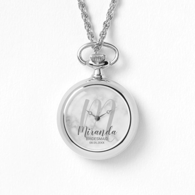 Modern Script Personalised Bridesmaid Watch (Front)