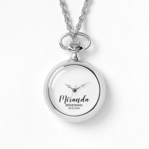 Modern Script Personalised Bridesmaid Watch