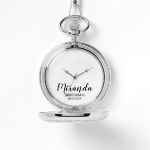 Modern Script Personalised Bridesmaid Watch