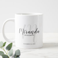 Modern Script Personalised Bridesmaids Coffee Mug