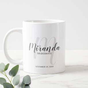 Modern Script Personalised Bridesmaids Coffee Mug