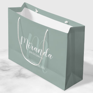 Modern Script Personalised Bridesmaids Large Gift Bag