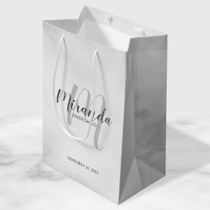 Modern Script Personalised Bridesmaids Medium Gift Bag