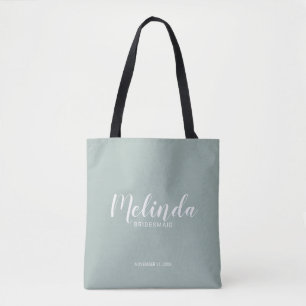 Modern Script Personalised Bridesmaids Tote Bag
