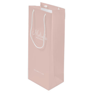 Modern Script Personalised Bridesmaids Wine Gift Bag
