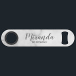 Modern Script Personalised Bridesmiad<br><div class="desc">Modern Script Personalised Bridesmaid Gift This design features personalised bridesmaid's name in grey modern script font style with title in modern sans serif font style on white marble background. Also perfect for Maid of Honour, Flower Girl, Mother of the Bride, Groomsmen, Best man and more. Please note: The marble details...</div>