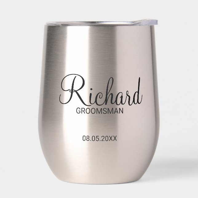 Modern Script Personalised Groomsman (Left)
