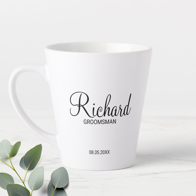 Modern Script Personalised Groomsman Coffee Mug (Creator Uploaded)