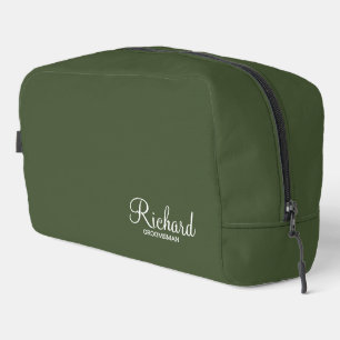 Modern Script Personalised Groomsman Dopp Kit