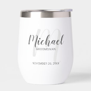 Modern Script Personalised Groomsman Name