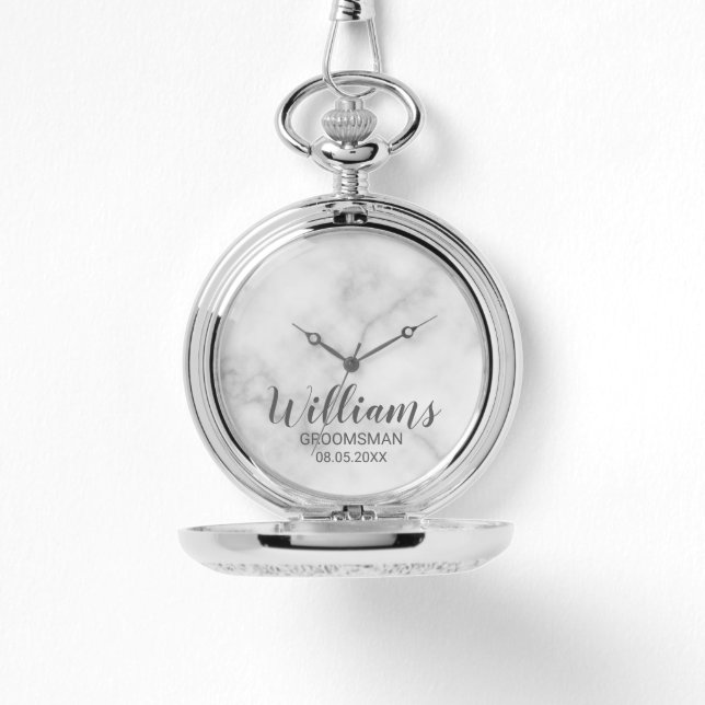 Modern Script Personalised Groomsman Watch (Front)