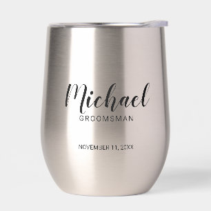 Modern Script Personalised Groomsmen