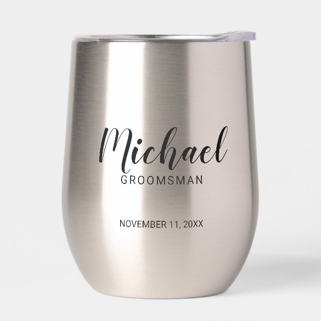 Modern Script Personalised Groomsmen (Left)