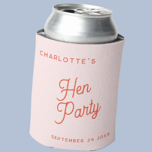 Modern Script Personalised Hen Party Can Cooler