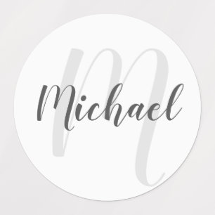 Modern Script Personalised Monogram and Name