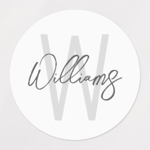 Modern Script Personalised Monogram and Name