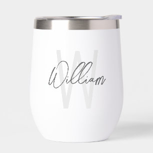 Modern Script Personalised Monogram and Name
