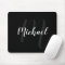 Modern Script Personalised Monogram and Name Black