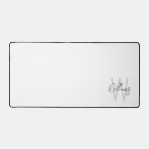 Modern Script Personalised Monogram and Name Desk Mat