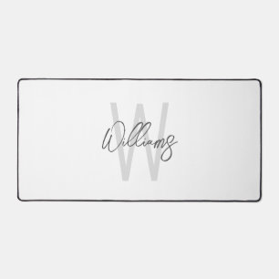 Modern Script Personalised Monogram and Name Desk Mat