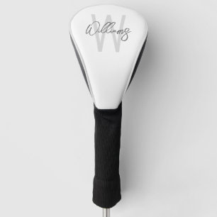 Modern Script Personalised Monogram and Name Golf Head Cover