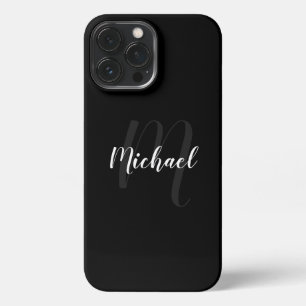 Modern Script Personalised Monogram and Name iPhone 13 Pro Max Case