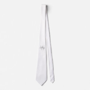 Modern Script Personalised Monogram and Name Tie
