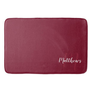 Modern Script Personalised Monogram & Family Name  Bath Mat