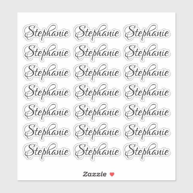 Modern Script Personalised Name (Sheet)