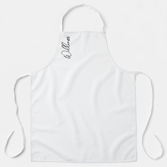 Modern Script Personalised Name Apron (Front)