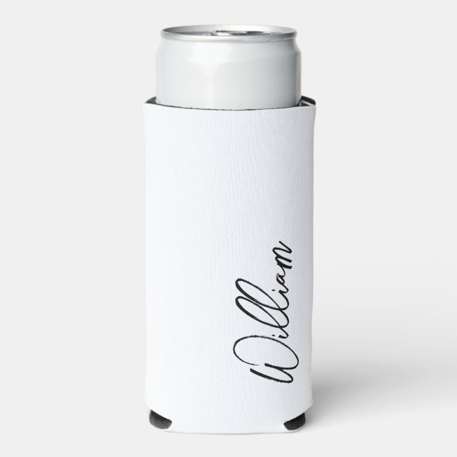 Modern Script Personalised Name Can Cooler (Seltzer Front)