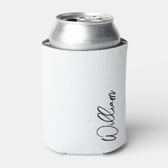 Modern Script Personalised Name Can Cooler (Can Front)