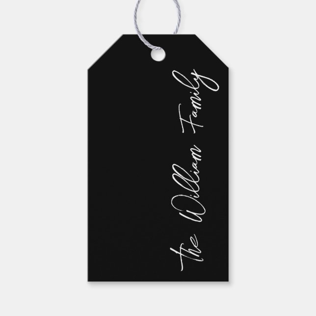Modern Script Personalised Name Gift Tags (Front)