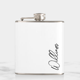 Modern Script Personalised Name Hip Flask