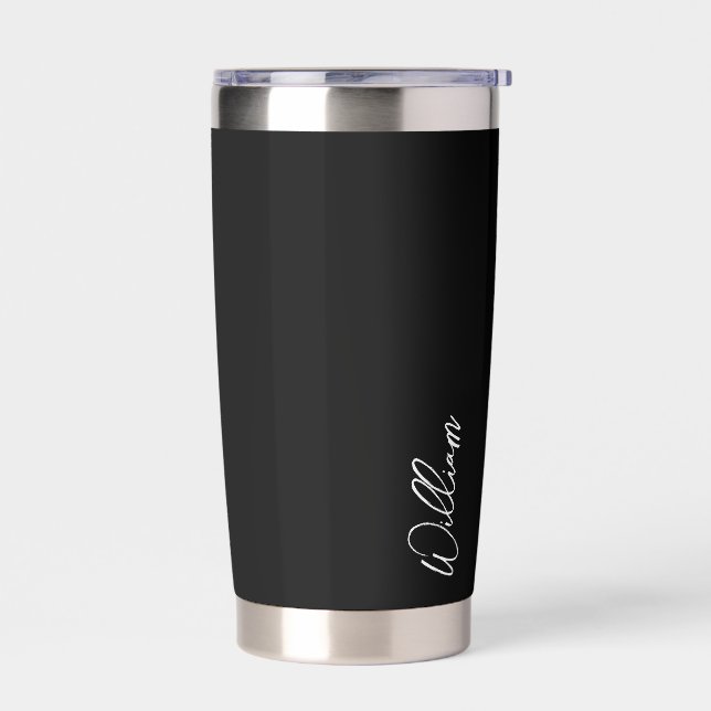 Modern Script Personalised Name Insulated Tumbler (Left)