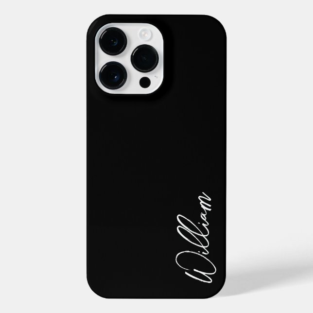 Modern Script Personalised Name iPhone 14 Pro Max  iPhone Case (Back)