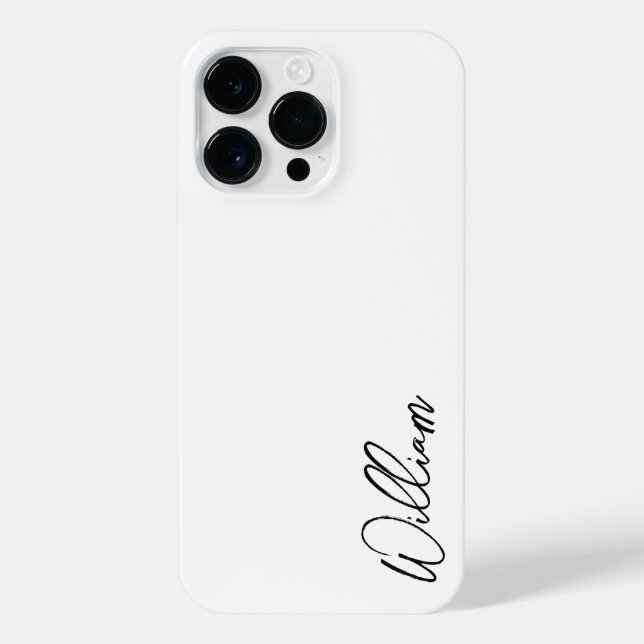 Modern Script Personalised Name iPhone Case (Back)