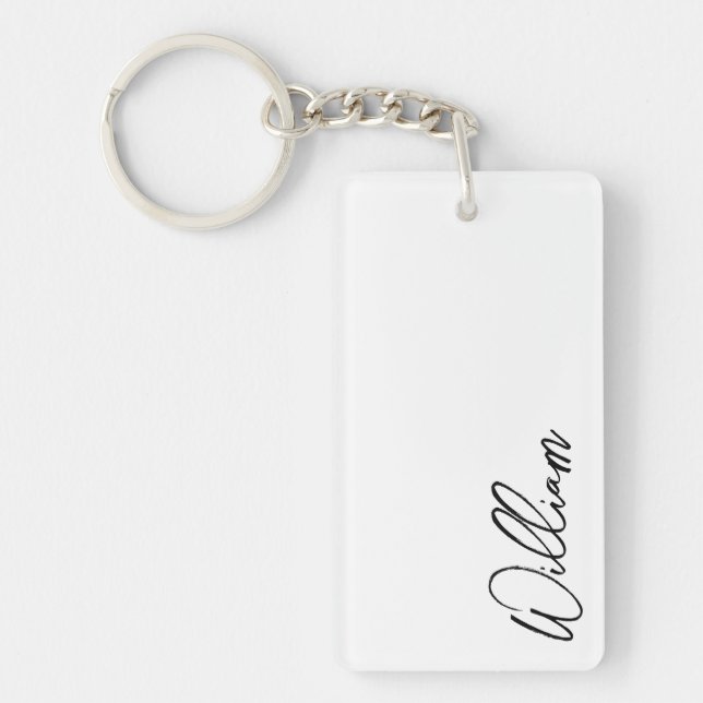 Modern Script Personalised Name Key Ring (Front)
