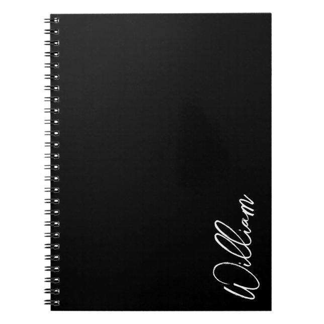 Modern Script Personalised Name Notebook (Front)