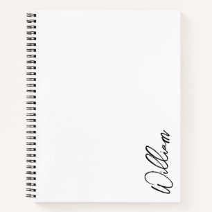 Modern Script Personalised Name Notebook