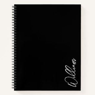 Modern Script Personalised Name Notebook